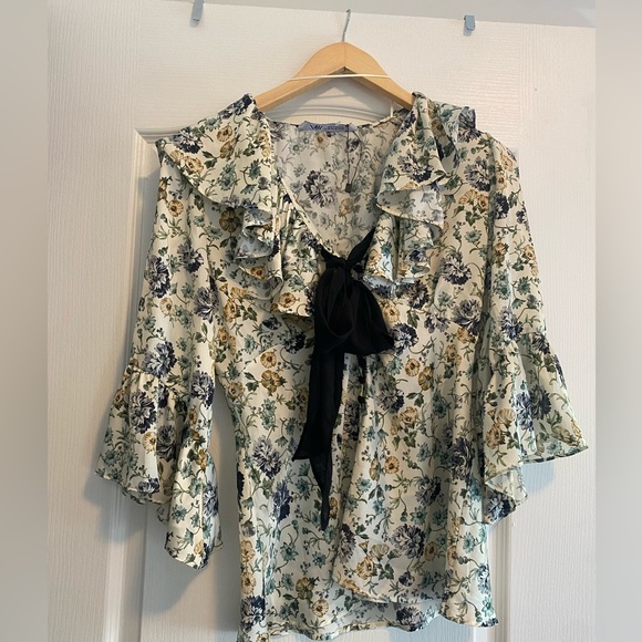 Zara Print Blouse xs - Picture 1 of 4